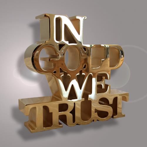 In Gold We Trust - Gold Plating Sculpture