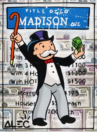 Monopoly Cane and Cash Madison Ave Title Deed